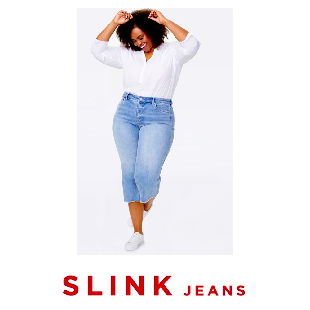 Slink Curvy Capri Raw Hem Jeans